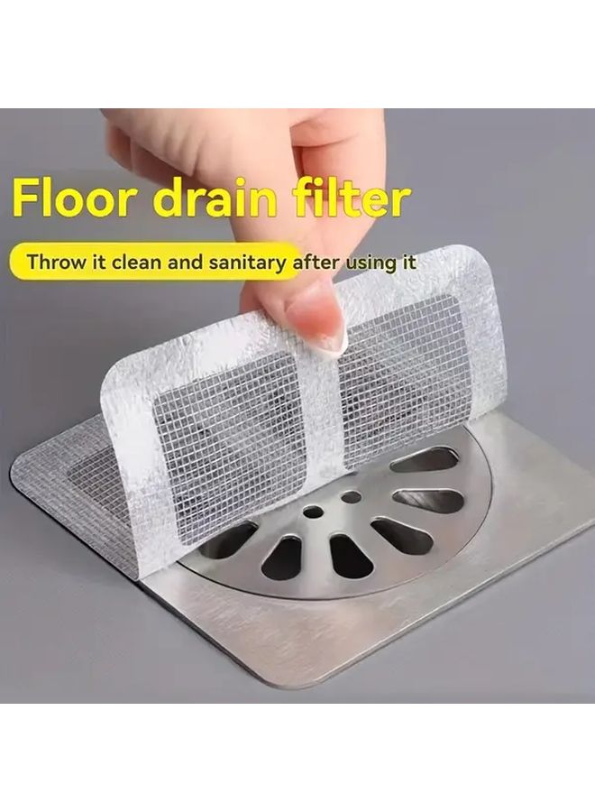 15pcs Bathroom Floor Drain Stickers Anti Clog Hair Filter Net For Toilet Drainage - Image 5